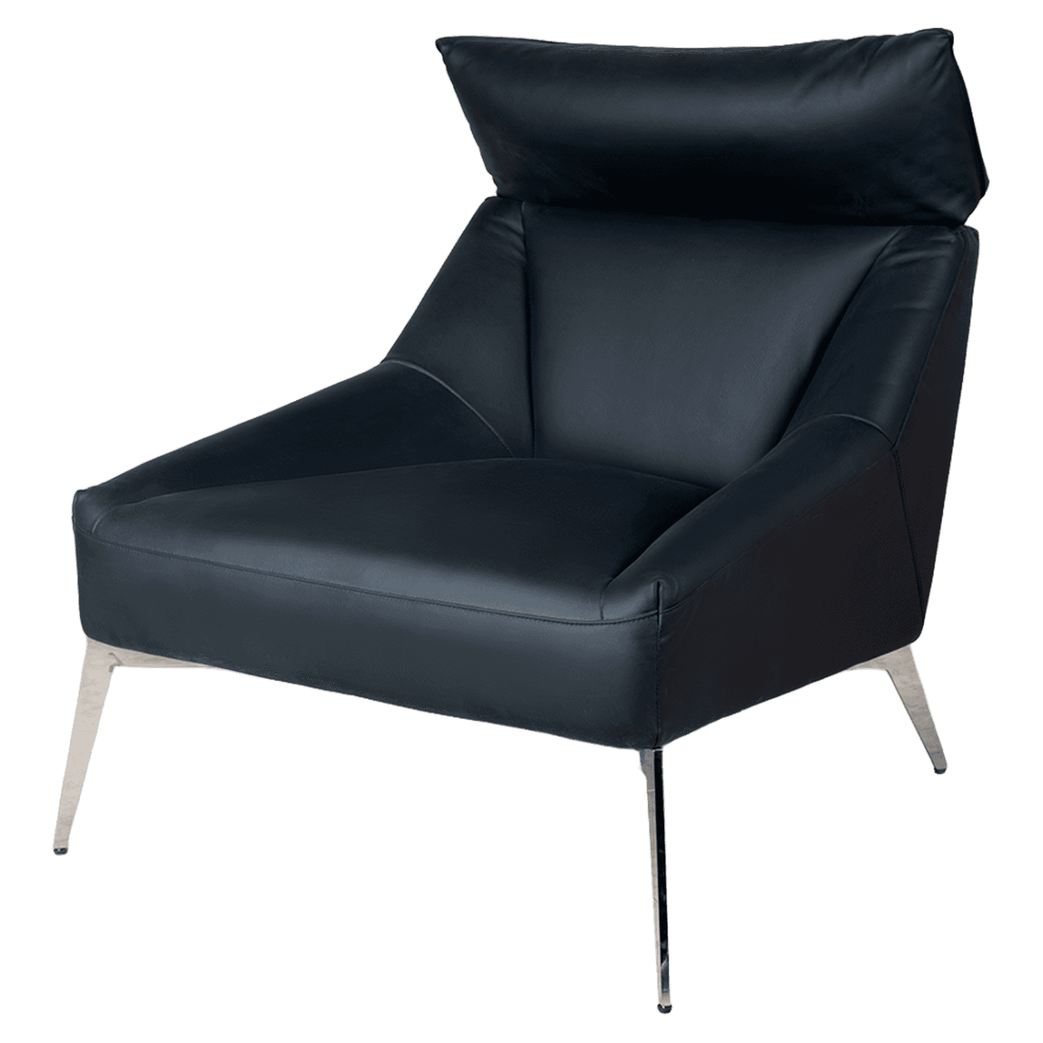 Navy Wingback Accent Chair — view 1.