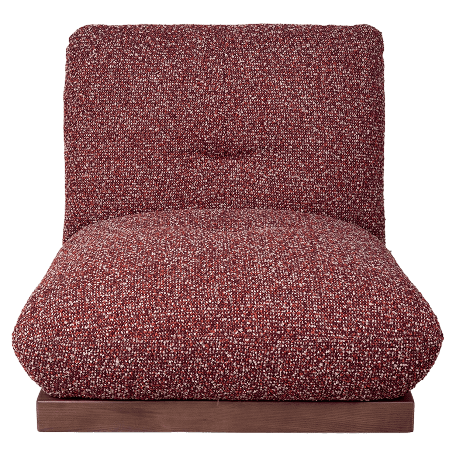 Red Textured Lounge Chair — view 2.