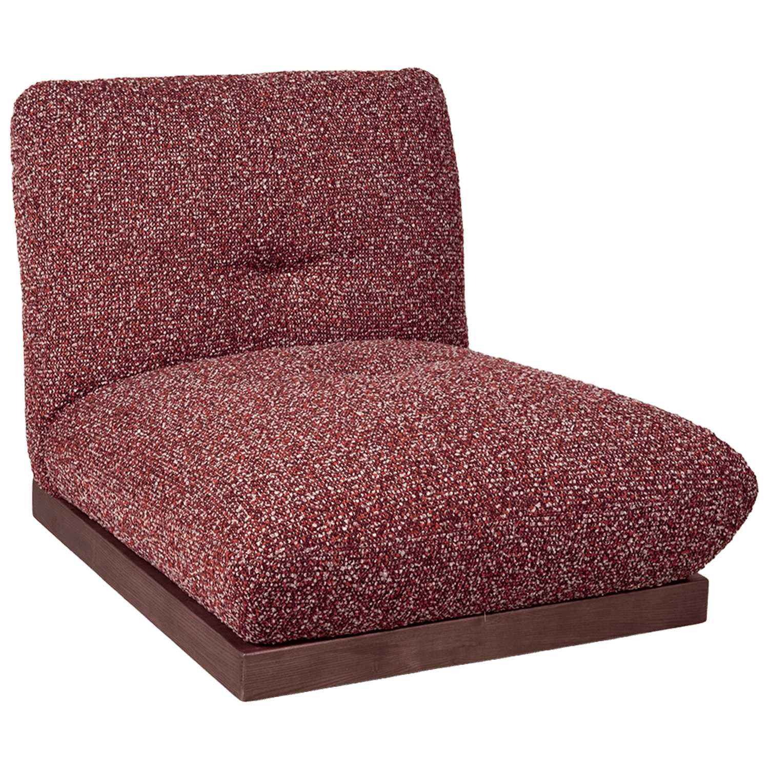 Red Textured Lounge Chair — view 3.