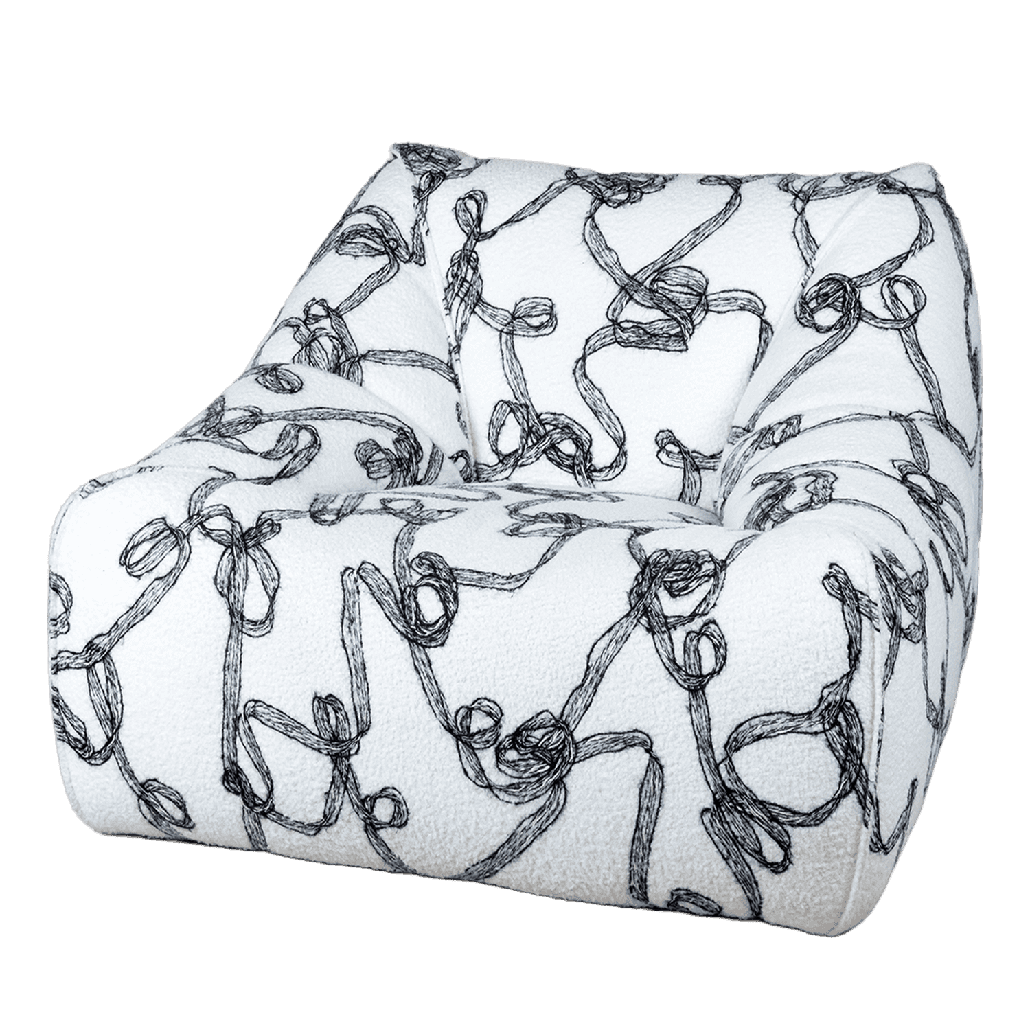 Botanical-Print Accent Lounge Chair — view 1.