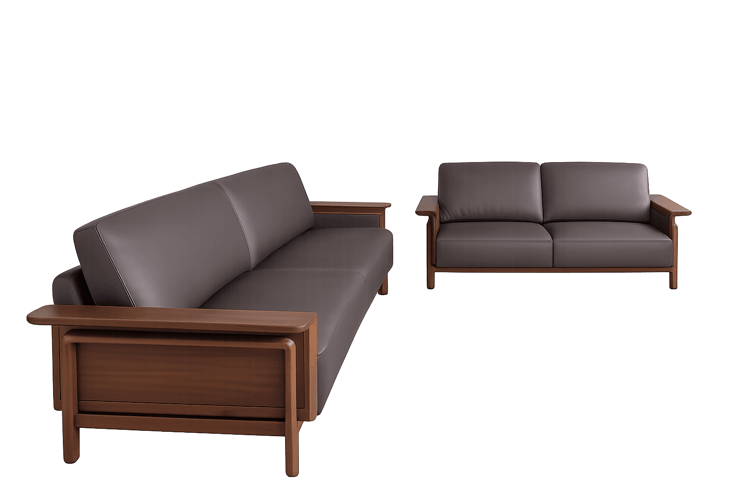 Modern Leather Sofa Set (2+3 seat) — view 3.