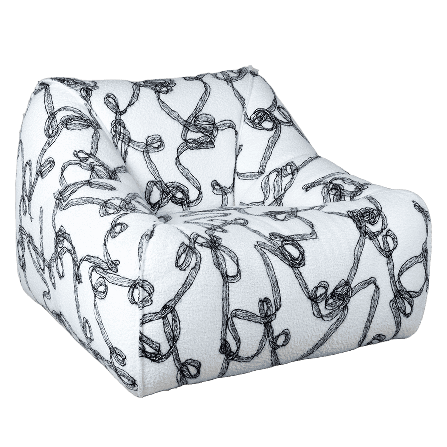 Botanical-Print Accent Lounge Chair — view 2.