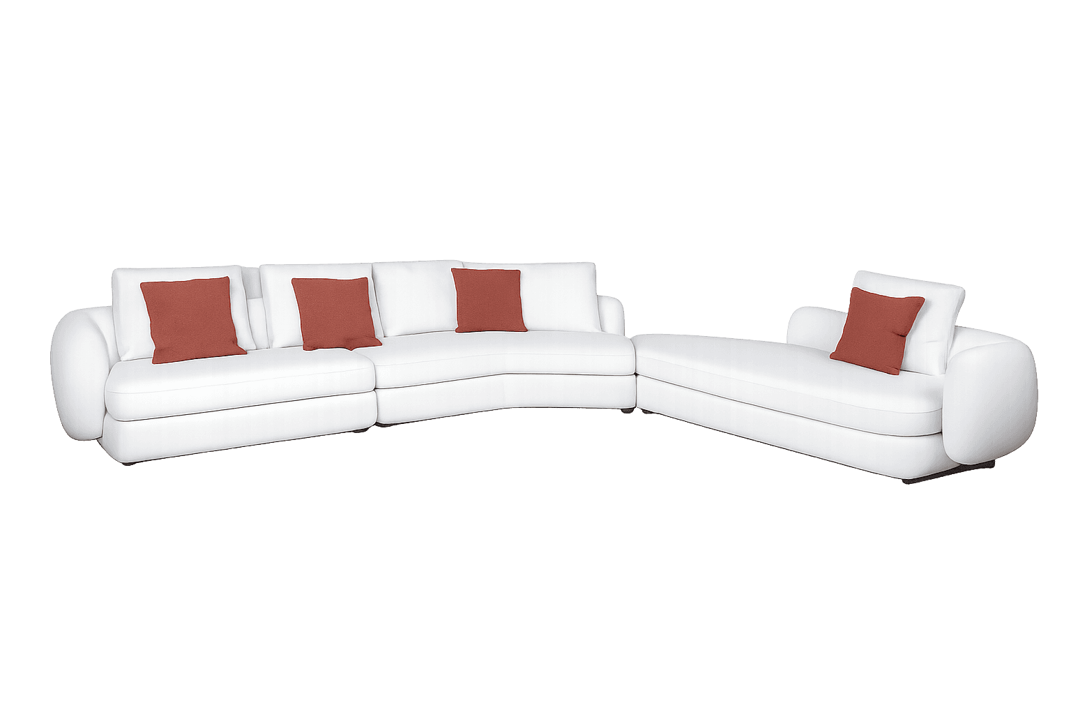 Saint Germain Curved Sectional Sofa — view 3.