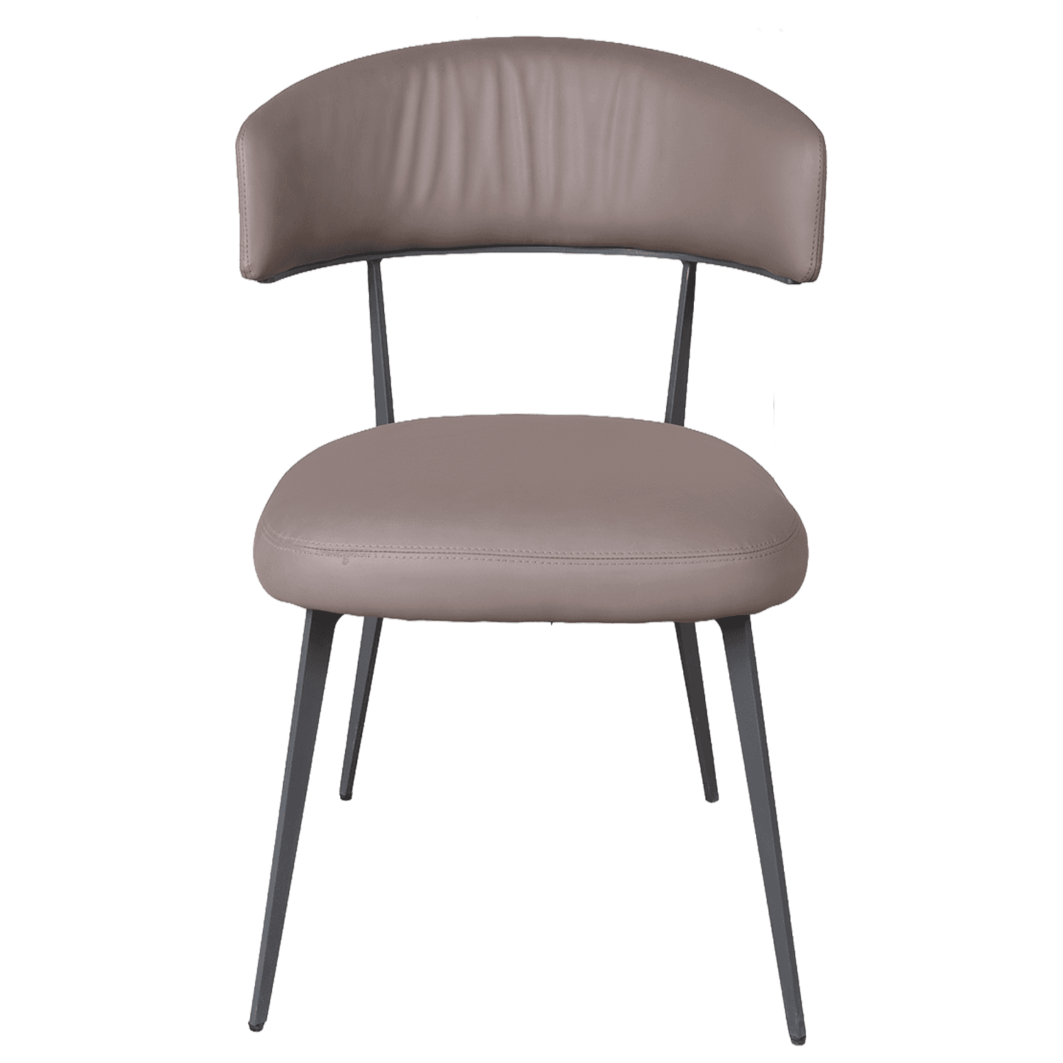 Curved-Back Upholstered Dining Chair — view 3.