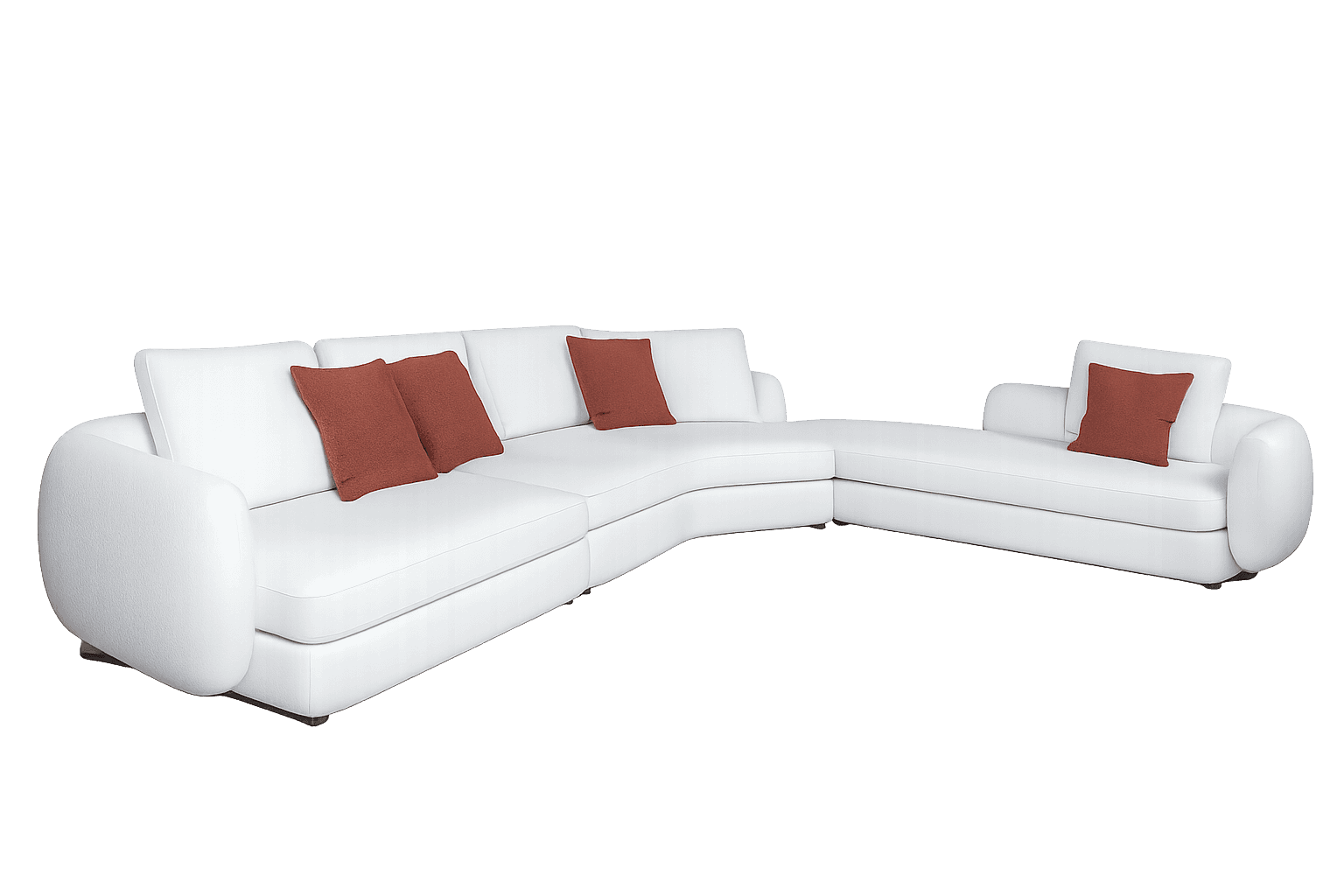 Saint Germain Curved Sectional Sofa — view 2.