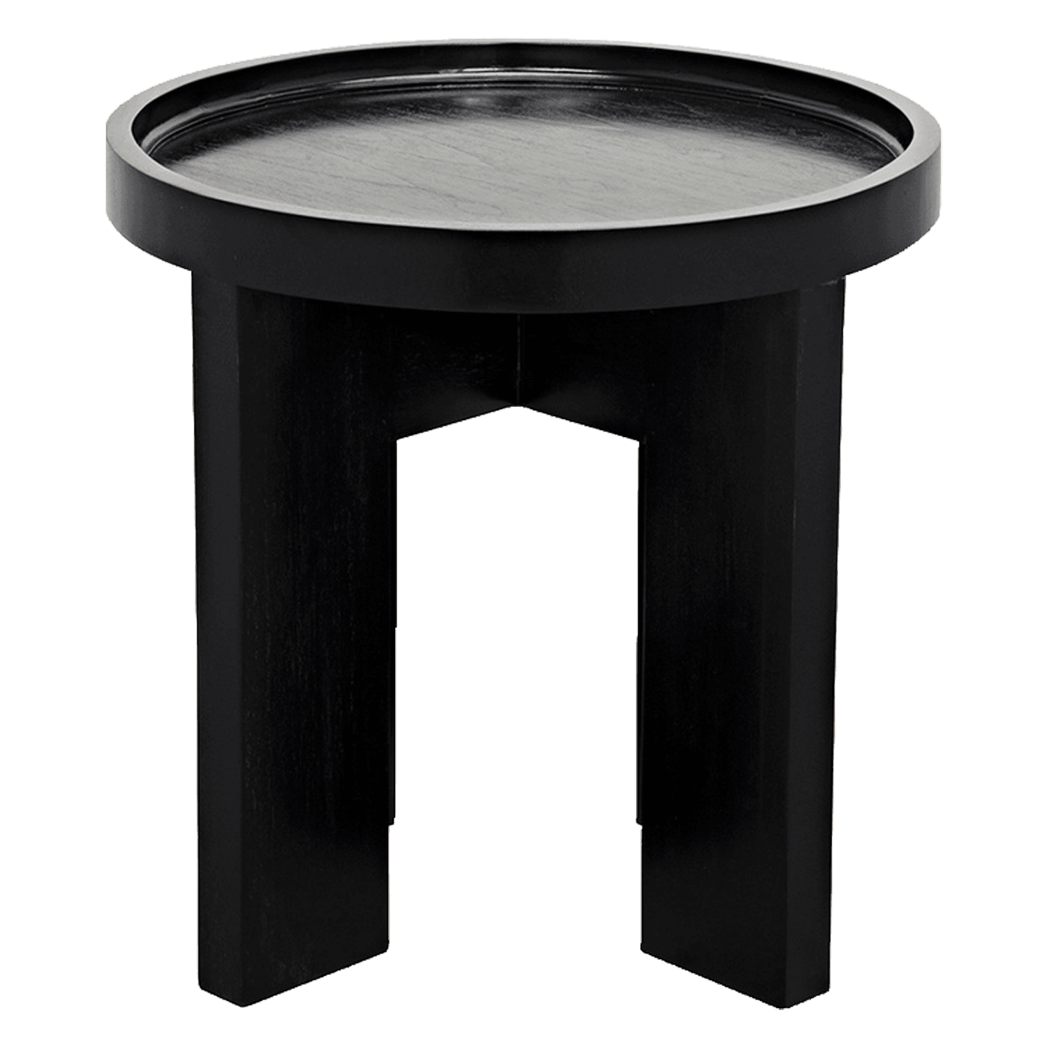 Round Black Side Table — view 2.