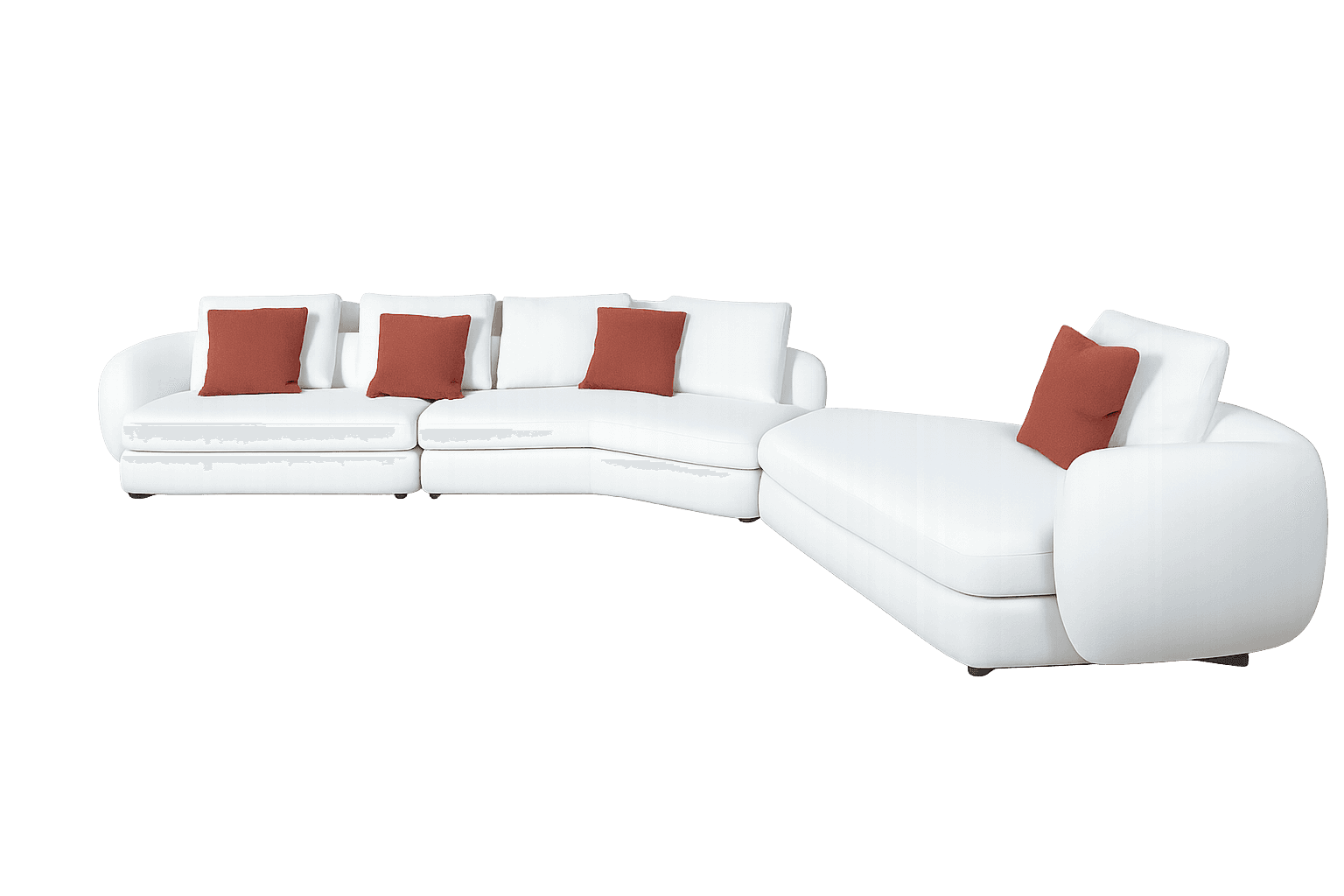 Saint Germain Curved Sectional Sofa — view 1.