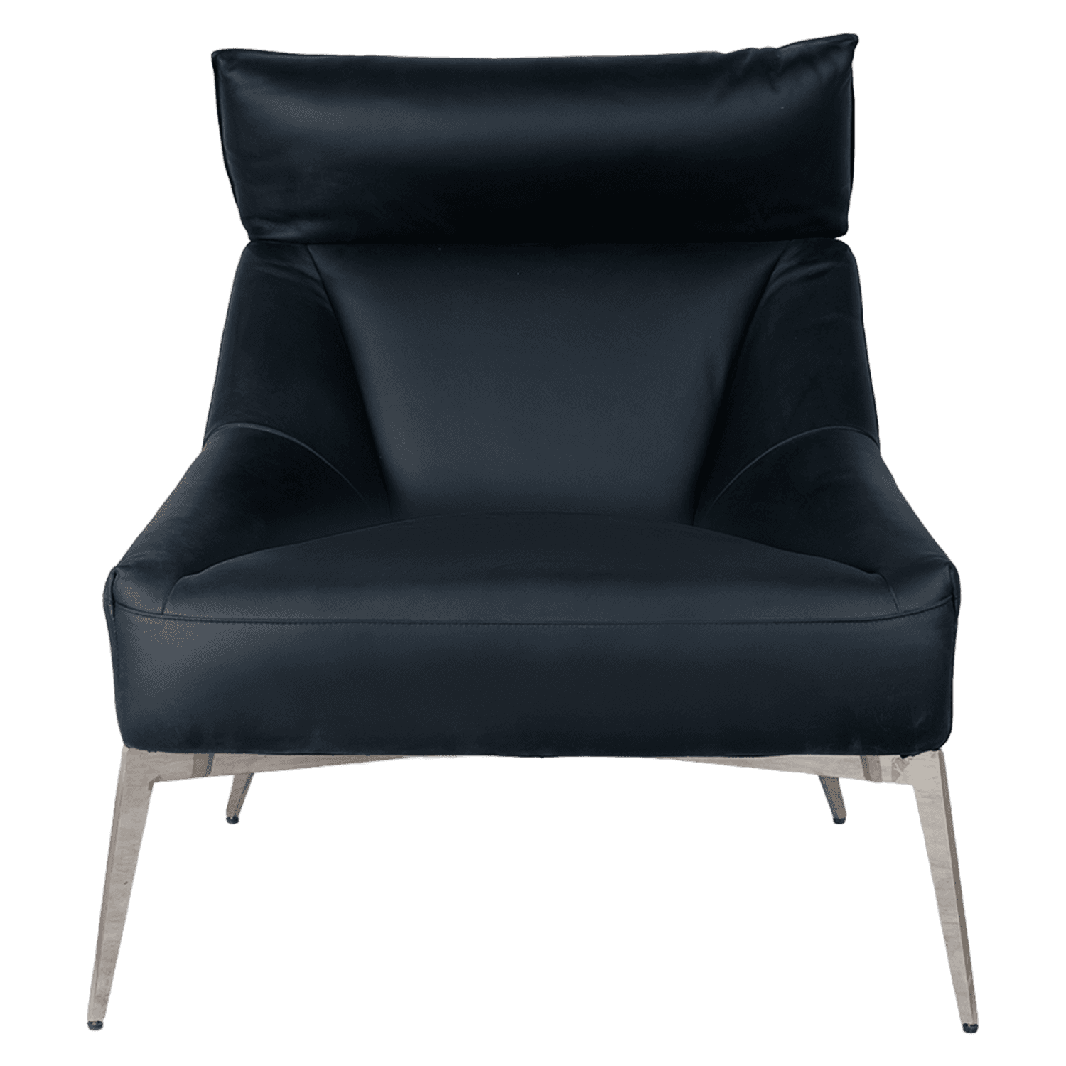Navy Wingback Accent Chair — view 3.