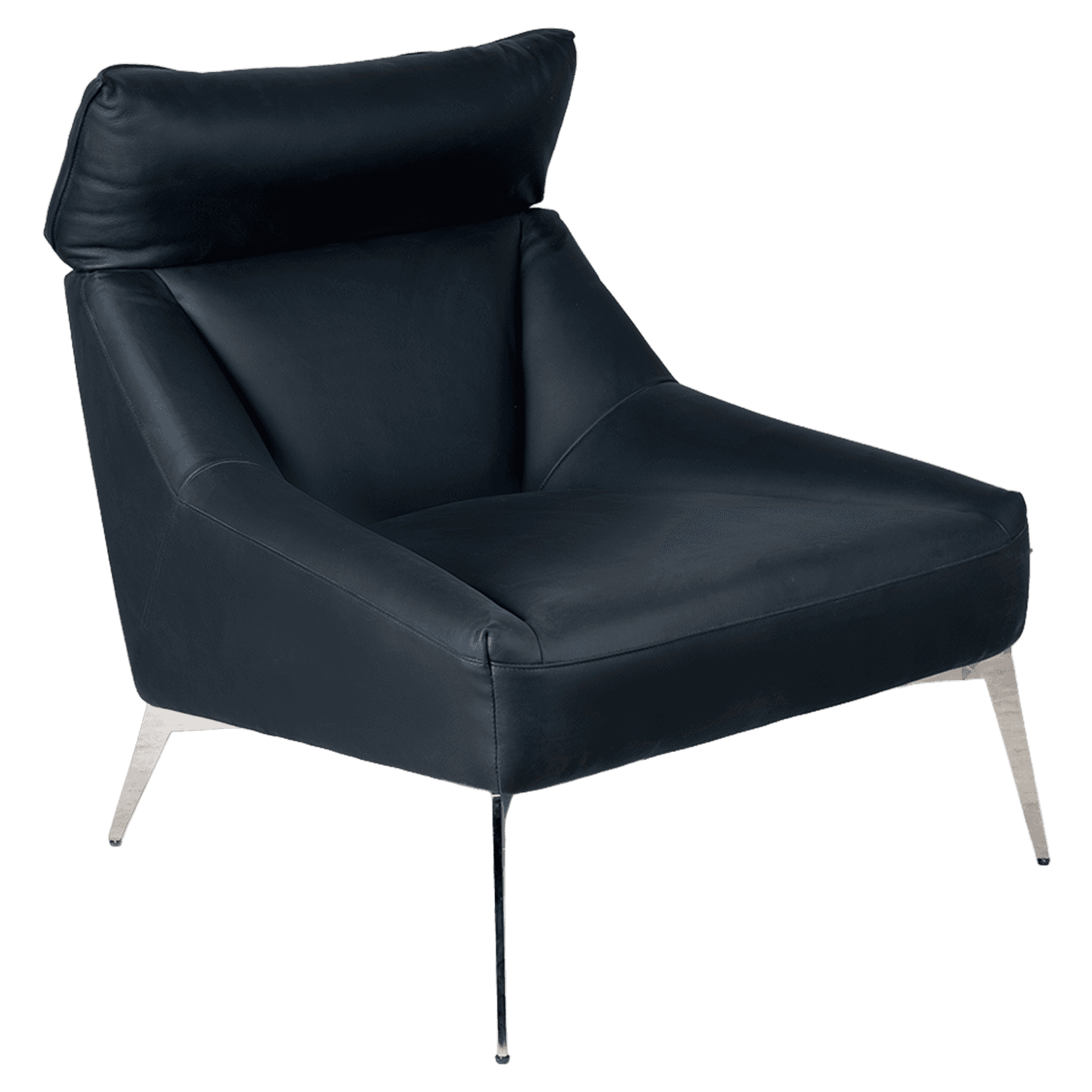 Navy Wingback Accent Chair — view 2.
