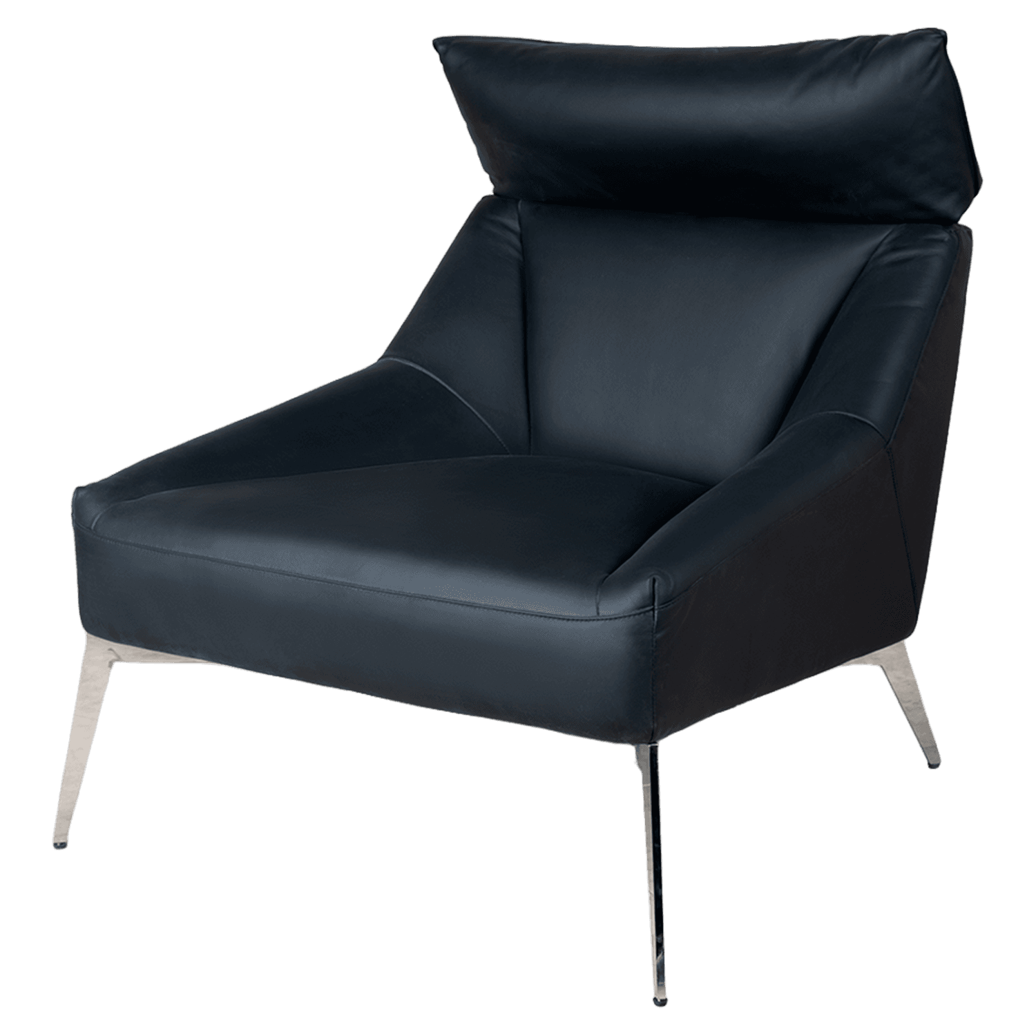 Navy Wingback Accent Chair — Lounge chair.