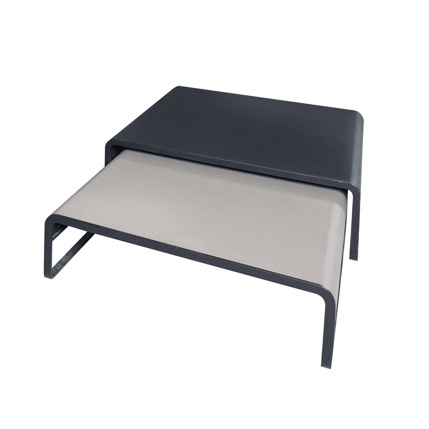 Steel-Top Nesting Coffee Table — Coffee table.