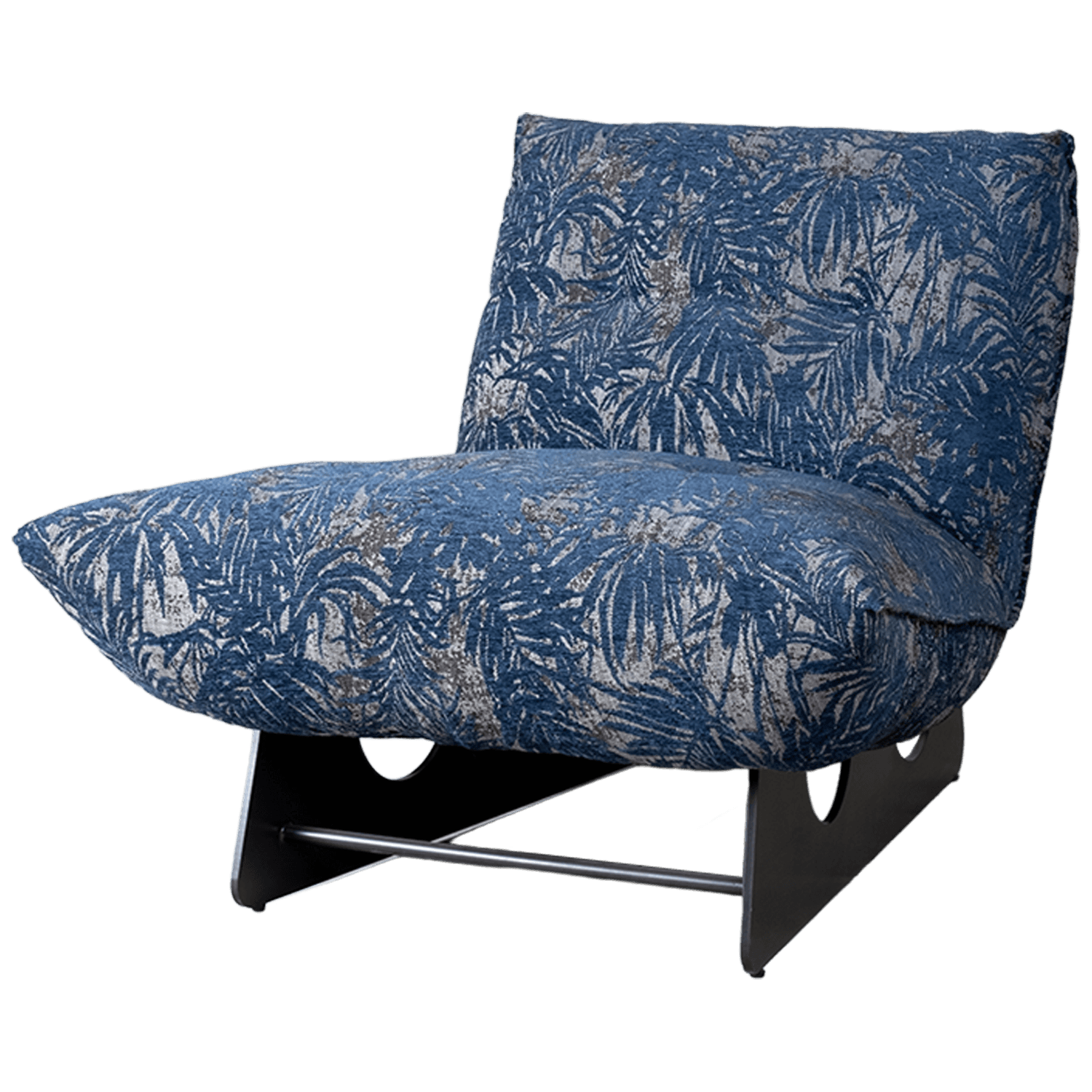 Patterned Fabric Lounge Chair — Lounge chair.