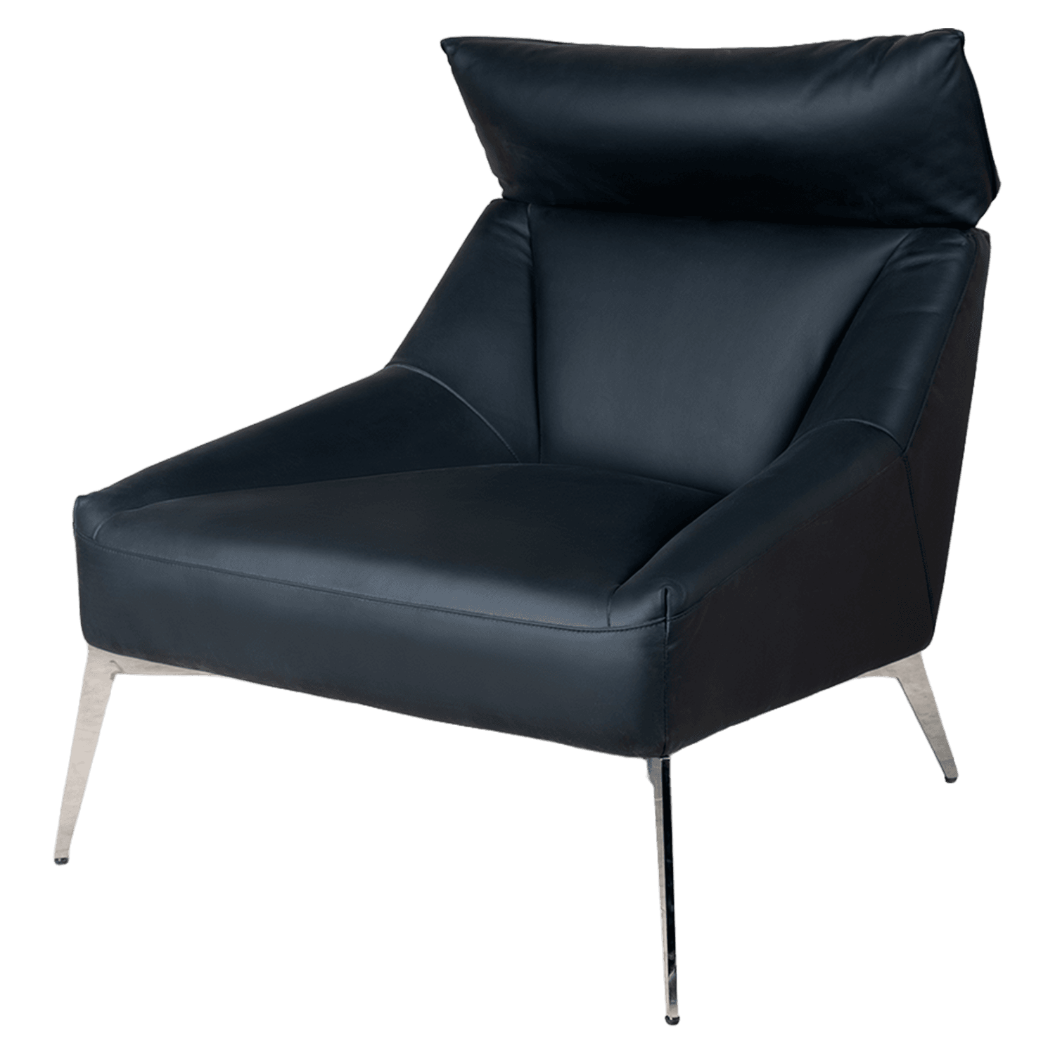 Navy Wingback Accent Chair — Lounge chair.