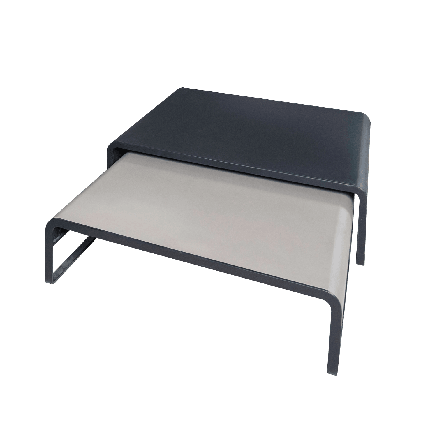 Steel-Top Nesting Coffee Table — Coffee table.