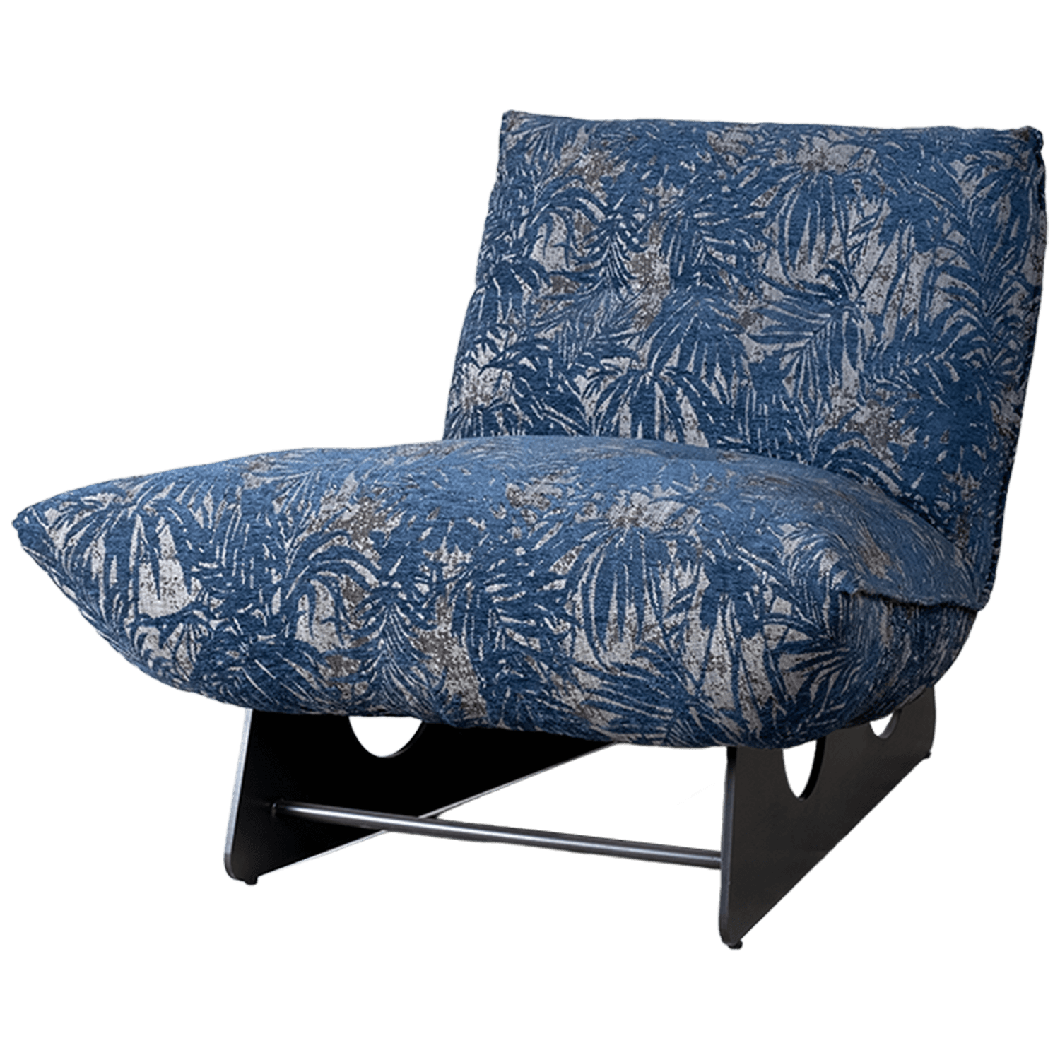 Patterned Fabric Lounge Chair — Lounge chair.