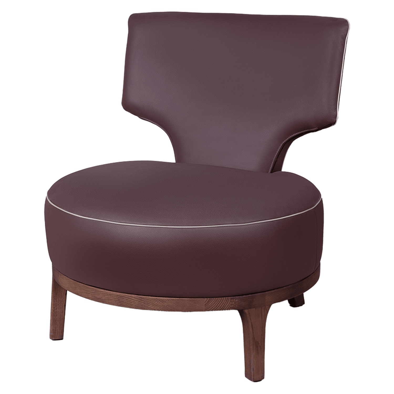 Camel Leather Lounge Chair — Lounge chair.