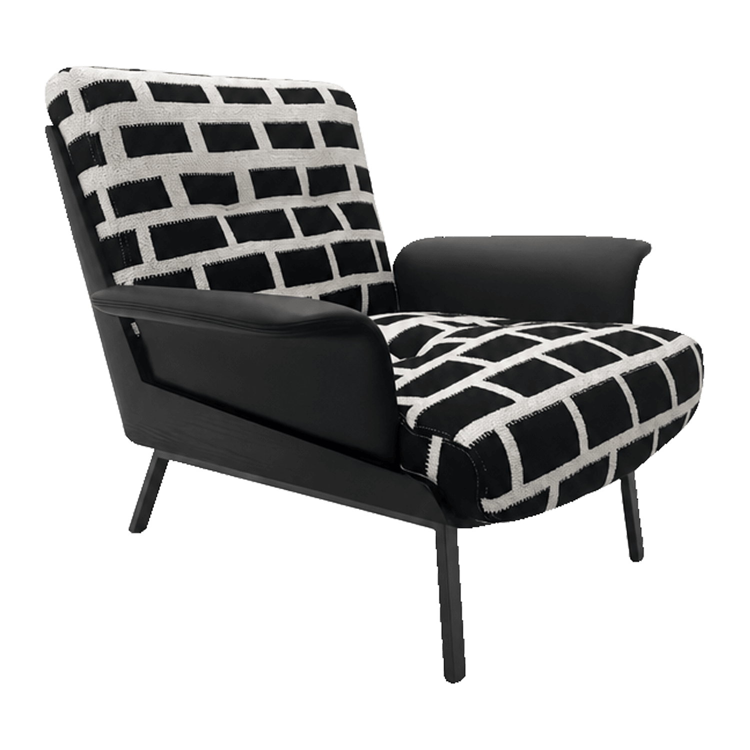 Houndstooth Leisure Chair — Lounge chair.
