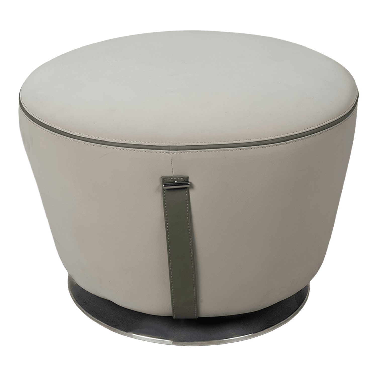 Round Upholstered Ottoman — Ottoman.
