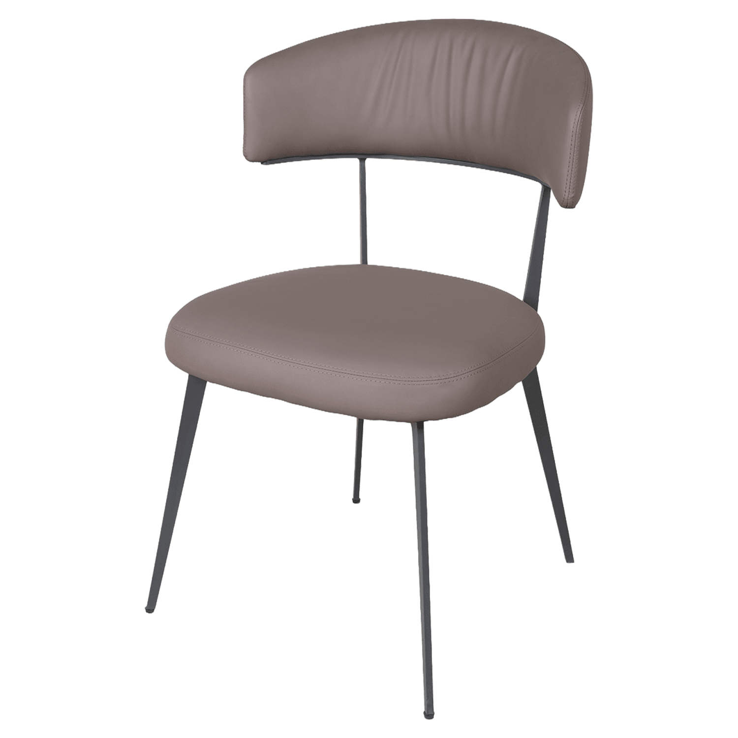 Curved-Back Upholstered Dining Chair — Dining chair.
